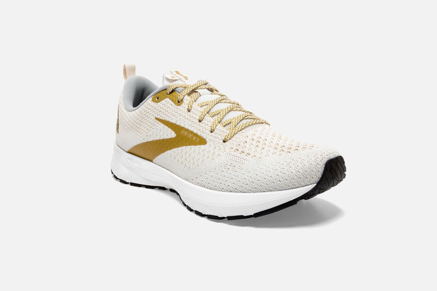Brooks Revel 4 Road Running Shoes Womens - White/Gold - LQBPH-1278